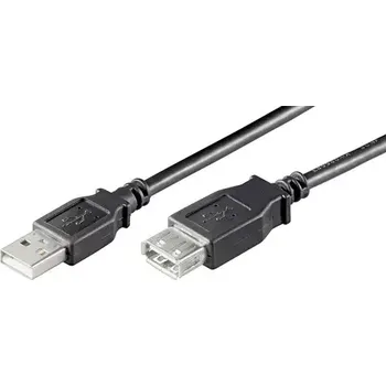Kabel do PC MicroConnect kabel USB2.0 A (M) - USB2.0 A (F) 2m černá (USBAAF2B)