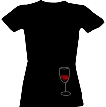Dámské tričko Tričko s potiskem love wine dámské