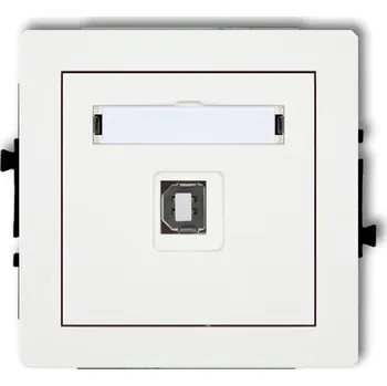 Elektrická zásuvka Zásuvka 1x USB-AB 2.0 KARLIK DECO BÍLÁ