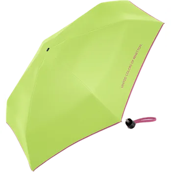 Deštník United Colors of Benetton deštník Ultra Mini Flat Green Flash