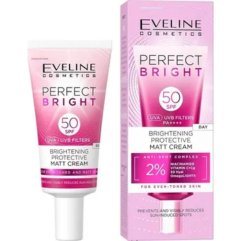 Pleťový krém Eveline Cosmetics Perfect Bright rozjasňující matující krém na obličej SPF50 30ml