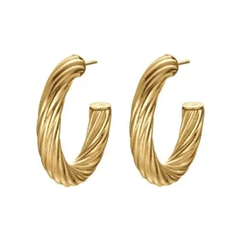 Náušnice Náušnice Luca Barra pozlacené kruhy z chirurgické oceli OK1277