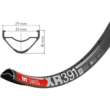 Ráfek na kolo DT Swiss 29" MTB XC ráfek DT Swiss XR 391, 622x25 počet děr 28