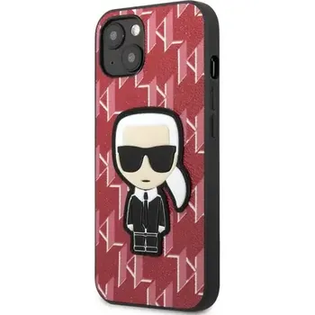Pouzdro na mobilní telefon Karl Lagerfeld Monogram Ikonik Kryt pro Apple iPhone 13 mini červená (3666339049409)