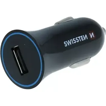 SWISSTEN CL Autonabíječka 1A + microUSB kabel černá (20110800)