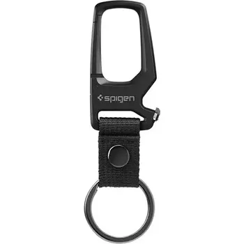 Spigen Carabiner With KeyRing karabina s kroužkem na klíče černá (AHP06961)