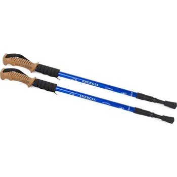 Nordic walkingová hůl Verk Group Nordic walking hole s korkovou rukojetí, modré