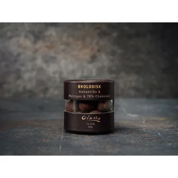 Čokoláda Oialla Bio marcipánovo-čokoládové kuličky s kakaovými boby 80 g