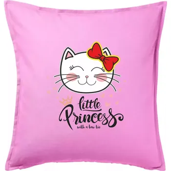 Polštář Kočka little princess - Polštář 50x50 - 50x50 - Pouze potah ( Růžová )