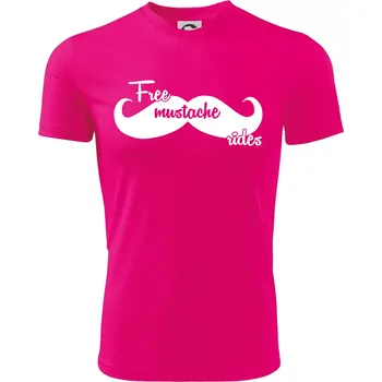 Free Mustache rides - Dětské triko sportovní (dresovina) - 146 cm/10 let ( Neon Pink )