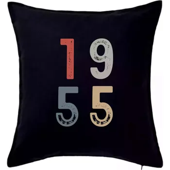 Polštář Vintage číslice 1955 - Polštář 50x50 - 50x50 - Pouze potah ( Černá )