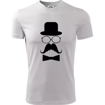 Chlapecké tričko Mustache pán - Dětské triko sportovní (dresovina) - 146 cm/10 let ( Bílá )