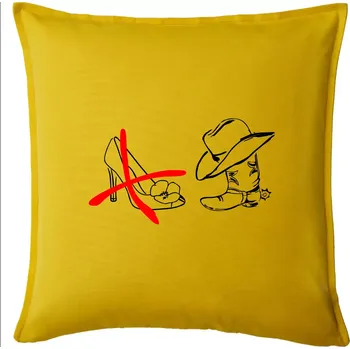 Polštář Radši za jezdkyni - Polštář 50x50 - 50x50 - Pouze potah ( Žlutá )