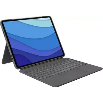 Pouzdro na mobilní telefon Logitech Combo Touch ochranný kryt s klávesnicí UK pro Apple iPad Pro 11" (1. 2. 3. 4. generace) šedá (920-010255)
