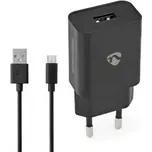 Nedis WCHAM213ABK Síťový adaptér 1x USB-A + datový kabel USB - Micro-USB 1 m černá (WCHAM213ABK)