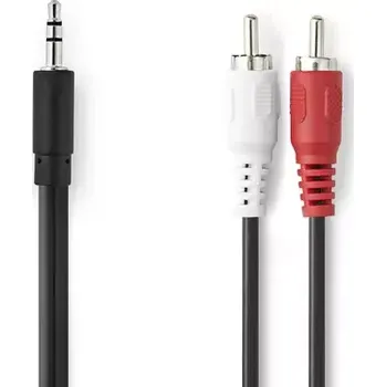 Audio kabel Nedis Stereo Audio kabel jack 3.5 mm (M) - 2x RCA (M) 2.00 m černá (CAGB22200BK20)