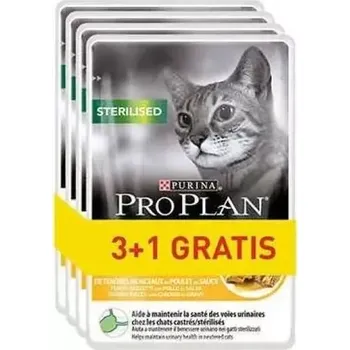 Krmivo pro kočku Purina Pro Plan Sterilised Chicken 85 g 3+1 (7613287670908)