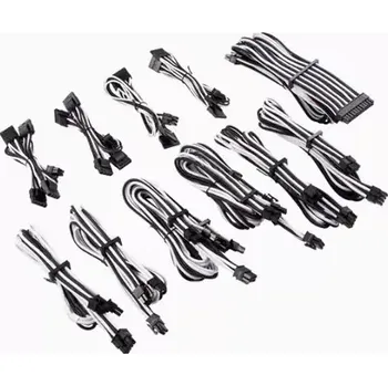 Počítačový zdroj Corsair Premium Pro Sleeved PSU kabely (Gen 4) bílo-černá (CP-8920227)