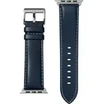 LAUT Oxford kožený řemínek pro Apple Watch 42 44 mm tmavě modrá (LAUT-AWL-OX-BL)
