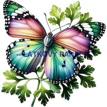 Látkový panel - Motýl na květině - MO-11 Velikost: 45x45cm, Materiál: Kočárkovina