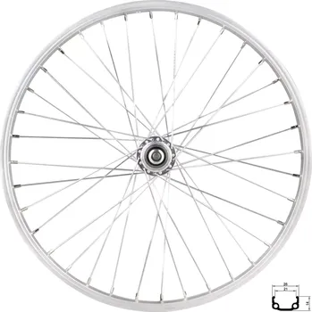 Náboj kola REMERX kolo zadní RMX 21, 406x21, stříbrné, náboj F80429