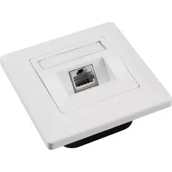 Elektrická zásuvka Solarix zásuvka 1x RJ45 CAT5E STP pod omítku (SX9-1-5E-STP-WH)