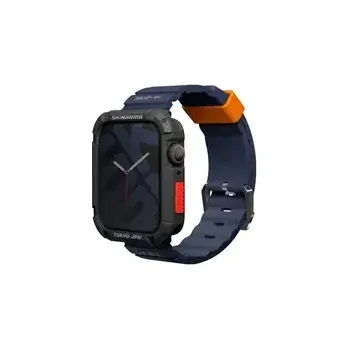 Řemínek na hodinky SKINARMA SHOKKU silikonový řemínek pro Apple Watch 45/44/42 mm modrá (8886461241785)