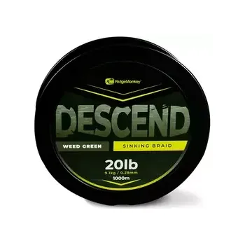 RidgeMonkey Šňůra Descend Sinking Braid 1000m 0,28mm 20lb (RMT331)