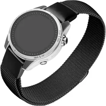 Řemínek na hodinky FIXED Síťovaný nerezový řemínek Mesh Strap pro Garmin QuickFit 20mm černý (FIXMEST-QF20MM-BK)