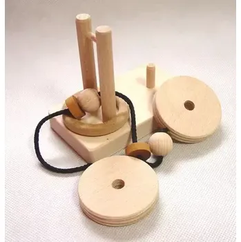 Hlavolam Česká dřevěná hračka Dřevěný hlavolam vřeteno (CH1HL821)