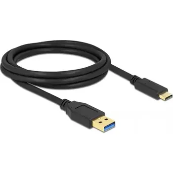 Kabel do PC DeLock Kabel USB 3.2 Gen 2 A (M) - USB 3.2 Gen 2 C (M) 2.0m černá (84004)