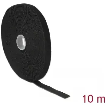 Izolační páska Delock Páska suchého zipu na roli D 10m x Š 13mm černá (18712)