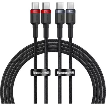 Datový kabel Baseus P10318306003-01 Cafule USB-C (M) - USB-C (M) (100W) 2m 2ks černá (P10318306003-01)