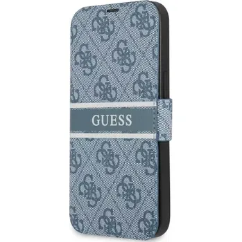 Pouzdro na mobilní telefon GUESS PU 4G Printed Stripe Book Pouzdro pro Apple iPhone 13 Mini modrá (3666339032128)