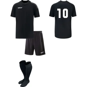 Saller STARTER Set s potiskem BARVA: 350 černá, Velikost: M Dres, trenky a stulpny s potiskem