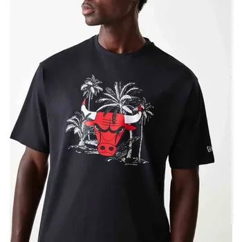 Pánské tričko NEW ERA triko - NBA Palm tree os tee CHIBUL (BLK)