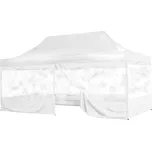 Zahradní párty stan 3x6 m s celoobvodovým oknem nůžkový, celouzavřený, bílý