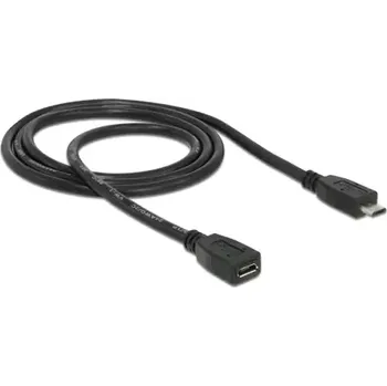 Kabel do PC Delock prodlužovací kabel USB micro-B samec micro-B samice 1m (83248-DE)
