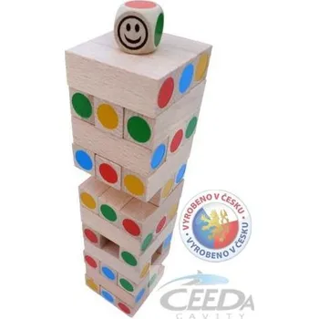 Dřevěná hračka Ceeda DŘEVO Věž malá barevná (dřevěná hračka)