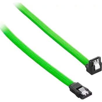 Kabel do PC CableMod ModMesh Pravoúhlý SATA 3 Kabel 30cm - zelená (CM-CAB-RSAT-N30KLG-R)