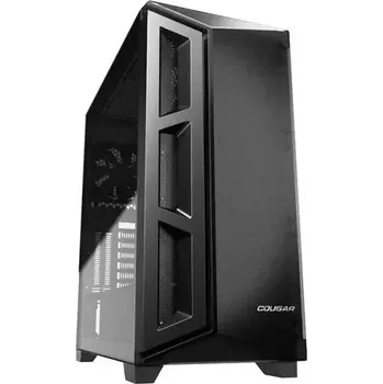 PC skříň Cougar gaming COUGAR PC skříň DARK BLADER X5 Black Mid Tower Plastic with Mesh Front Panel 1 x ARGB Fan 4mm TG Left Panel CGR-5UM3TB-X5