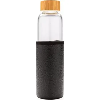 Láhev XD Design Skleněná láhev na vodu s ochranným pouzdrem černá 550 ml (P436.291)