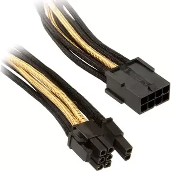 Kabel do PC SilverStone kabel 8-pin PCI 6+2-pin PCIe 25 cm černo-zlatá (SST-PP07-PCIBG)