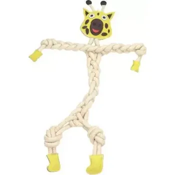 Hračka pro psa animALL Hračka Mr.Roper Žirafa kůže+lano 78 cm/16 mm (110310)
