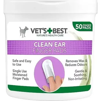 Kosmetika pro psa VET´S BEST Čisticí utěrka na uši - náprstek (BG-80361)