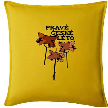 Polštář Pravé české léto - Polštář 50x50 - 50x50 - Pouze potah ( Žlutá )
