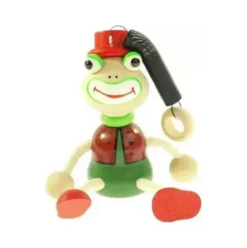 Dřevěná hračka Česká dřevěná hračka Žabák na pružině (CH21304)