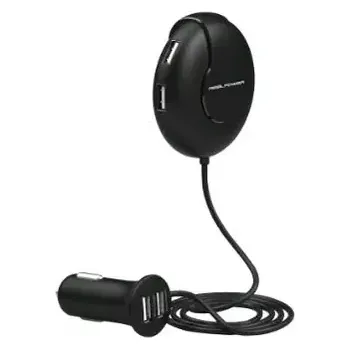 RealPower 195446 USB nabíječka do auta černá (4040895954466)