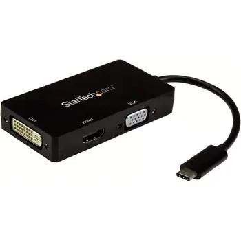Notebook StarTech Multiport video adaptér 3v1 černá (CDPVGDVHDBP)