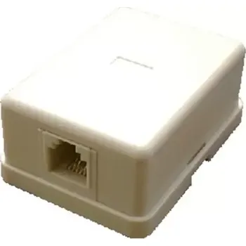 Elektrická zásuvka DATACOM Telefoní jednozásuvka nad omítku (502710077)